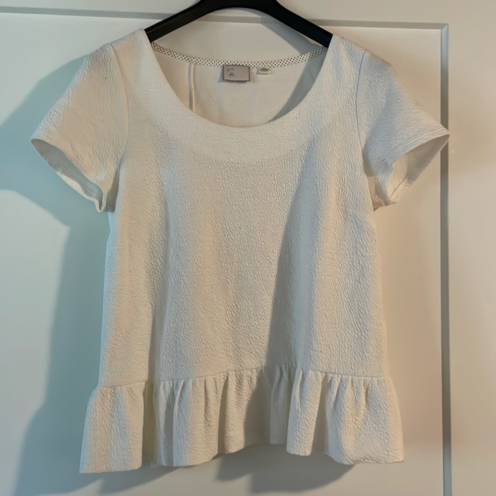 Beautiful White Top with Back Detail